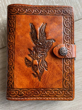 Load image into Gallery viewer, A6 Leather Journal Cover - Celtic Fairy - Brown
