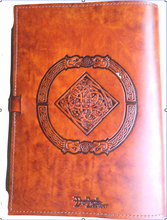 Load image into Gallery viewer, Mirrored Sisters Celtic Leather Journal A4