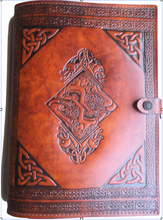 Load image into Gallery viewer, Mirrored sisters leather journal A4