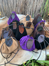 Load image into Gallery viewer, Medieval Suede Leather Pouches Individually handmade - Coin Pouch - Drawstring Pouch