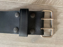 Load image into Gallery viewer, Wide Leather Belt Full Grain - Individually Handmade with removable buckle 3"/75mm wide