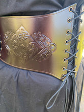 Load image into Gallery viewer, Medieval/Viking/ Lace up Leather Corset Belt