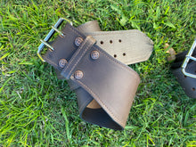Load image into Gallery viewer, Wide Leather Belt Full Grain - Individually Handmade with removable buckle 4"/100mm wide