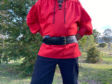 Load image into Gallery viewer, Wide Leather Belt Full Grain - Individually Handmade with removable buckle 4"/100mm wide