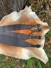 Load image into Gallery viewer, Medieval/Viking Leather Belt with Shaped Front - Individually Handmade