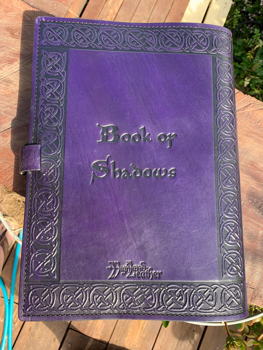 CHARMED high quality book of shadows-wicca-REFILLABLE-blank pages, leather Purple