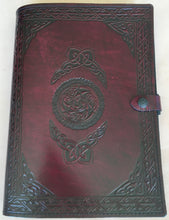 Load image into Gallery viewer, Three stages of Life with Claddagh leather journal
