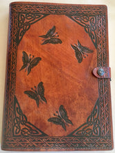 Load image into Gallery viewer, Celtic Fairy leather journal A4 brown
