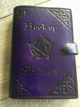Load image into Gallery viewer, Book of Shadows with Pentagram Leather Journal A5