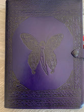 Load image into Gallery viewer, A4 Leather Journal Cover - Celtic Fairy - Purple
