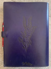 Load image into Gallery viewer, A4 Leather Journal Cover - Celtic Fairy - Purple