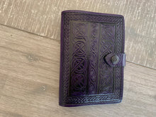 Load image into Gallery viewer, A6 Leather Journal Cover - Celtic Knots - Purple