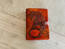 Load image into Gallery viewer, A6 Leather Journal Cover - Celtic Dragon 4 - Brown