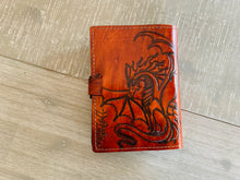 Load image into Gallery viewer, A6 Leather Journal Cover - Celtic Dragon 4 - Brown