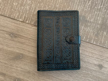 Load image into Gallery viewer, A6 Leather Journal Cover - Celtic Knots - Green