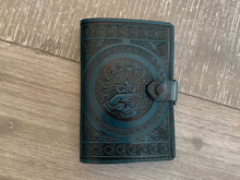 Load image into Gallery viewer, A6 Leather Journal Cover - Celtic Mother Earth - Green