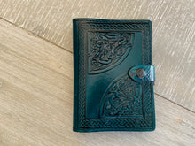 Load image into Gallery viewer, Copy of A6 Leather Journal Cover - Celtic Unity - Green