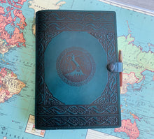 Load image into Gallery viewer, A4 Journal Green Celtic Tree of Life