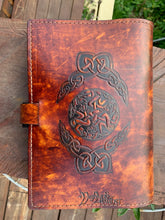 Load image into Gallery viewer, A5 Leather Journal Cover - Celtic Tree of Life - Brown