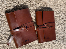 Load image into Gallery viewer, A5 Wrap around Leather Journal Cover - choice of 3 colours