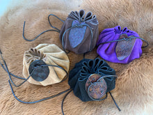 Load image into Gallery viewer, Medieval Suede Leather Pouches Individually handmade - Coin Pouch - Drawstring Pouch