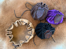 Load image into Gallery viewer, Medieval Suede Leather Pouches Individually handmade - Coin Pouch - Drawstring Pouch