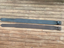 Load image into Gallery viewer, Wide Leather Belt Full Grain - Individually Handmade with removable buckle 4"/100mm wide