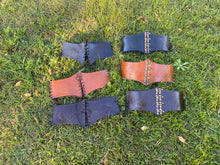 Load image into Gallery viewer, Steampunk/Medieval/Viking/ Lace up Leather Belt with front clasps