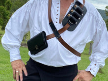 Load image into Gallery viewer, Steam Punk/Medieval Leather pouch to attach to a belt