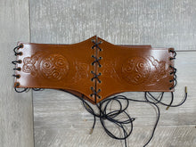 Load image into Gallery viewer, Medieval/Viking/ Lace up Leather Corset Belt