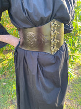 Load image into Gallery viewer, Steampunk/Medieval/Viking/ Lace up Leather Belt with front clasps