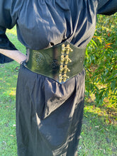 Load image into Gallery viewer, Steampunk/Medieval/Viking/ Lace up Leather Belt with front clasps