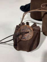 Load image into Gallery viewer, Medieval Suede Leather Pouches Individually handmade - Coin Pouch - Drawstring Pouch
