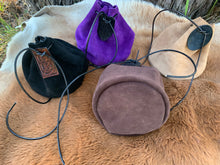 Load image into Gallery viewer, Medieval Suede Leather Pouches Individually handmade - Coin Pouch - Drawstring Pouch