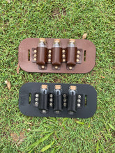Load image into Gallery viewer, SteamPunk/Medieval Leather Vial holder pouch to attach to a belt