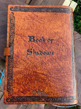Load image into Gallery viewer, Book of Shadows with Pentagram Leather Journal A4