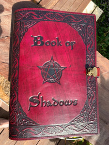 Book of Shadows with Pentagram Leather Journal A4