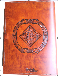 Mirrored Sisters Celtic Leather Journal A4