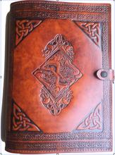 Load image into Gallery viewer, Mirrored sisters leather journal A4
