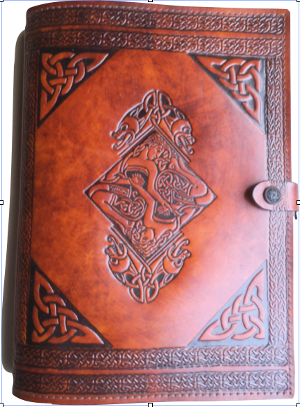 Mirrored sisters leather journal A4