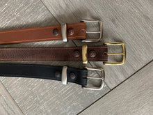 Load image into Gallery viewer, Leather Belt Full Grain - Individually Handmade with removable buckle 1.25&quot;/32mm Choice of 3 colours
