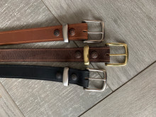 Load image into Gallery viewer, Leather Belt Full Grain - Individually Handmade with removable buckle 1.5&quot;/38mm Choice of 3 colours
