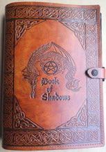 Load image into Gallery viewer, Book of Shadows with Dragon Leather Journal A4
