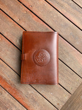 Load image into Gallery viewer, Celtic Leather Journal A5 Individually handmade - Embossed with Sacred Tree - choice of 4 colours
