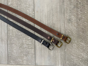 Leather Belt Full Grain - Individually Handmade with removable buckle 1.5"/38mm Choice of 3 colours