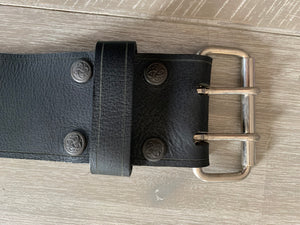 Wide Leather Belt Full Grain - Individually Handmade with removable buckle 3"/75mm wide