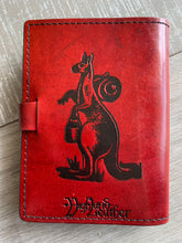 Load image into Gallery viewer, A6 Leather Journal Cover - Australian Koala - Red
