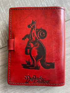 A6 Leather Journal Cover - Australian Koala - Red