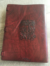 Load image into Gallery viewer, Leather wedding album sacred tree Burgundy
