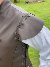 Load image into Gallery viewer, Medieval Leather Tunic or Jerkin - with lace up sides and Sleeves
